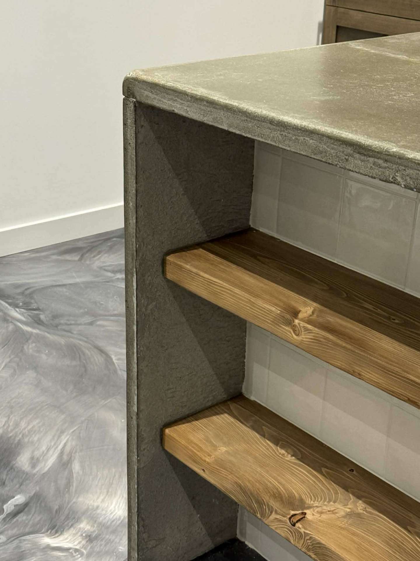 Comptoir béton coulé sur mesure